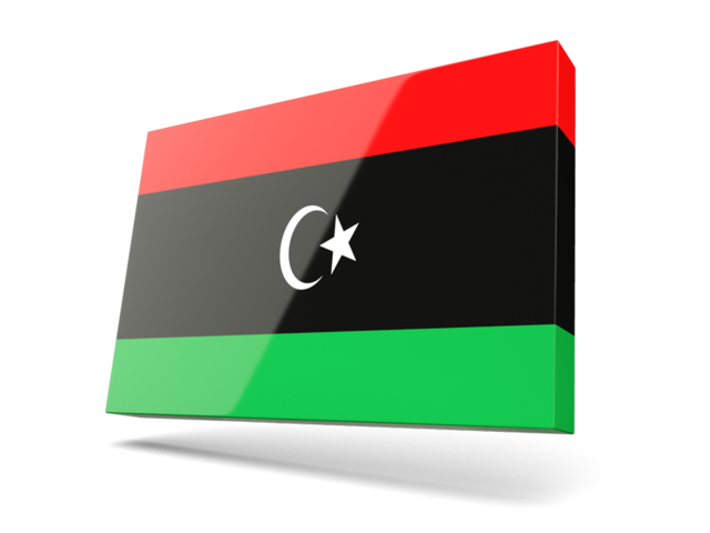 Thin rectangular icon. Download flag icon of Libya at PNG format