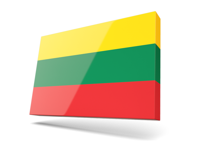 Тонкая прямоугольная иконка. Скачать флаг. Литва