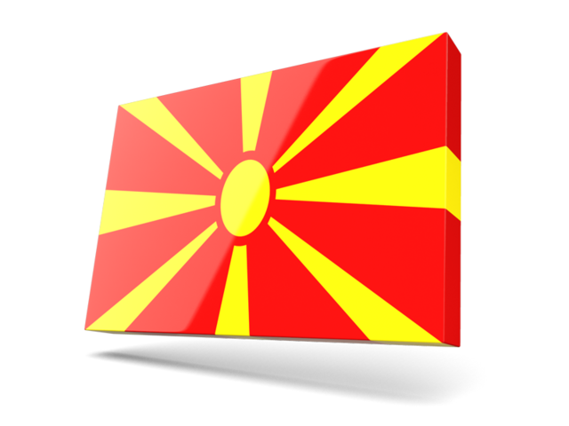 Тонкая прямоугольная иконка. Скачать флаг. Македония