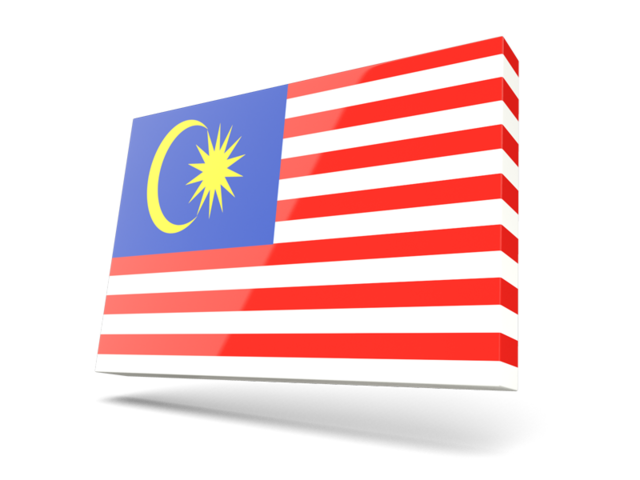 Тонкая прямоугольная иконка. Скачать флаг. Малайзия