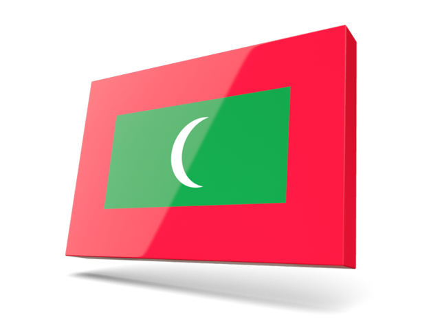 Тонкая прямоугольная иконка. Скачать флаг. Мальдивы