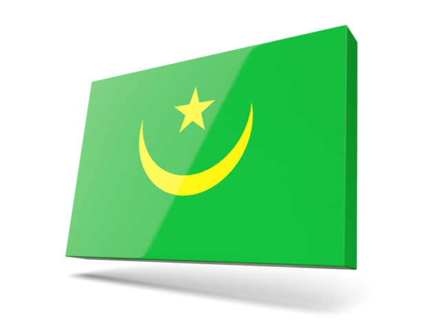 Thin rectangular icon. Download flag icon of Mauritania at PNG format