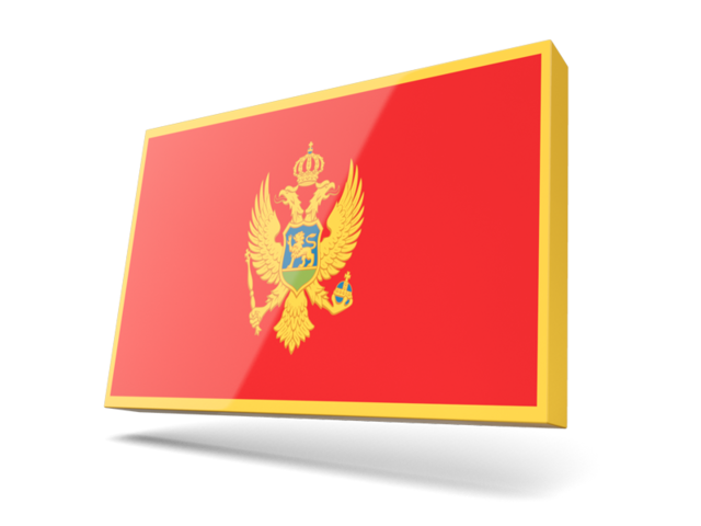 Thin rectangular icon. Download flag icon of Montenegro at PNG format