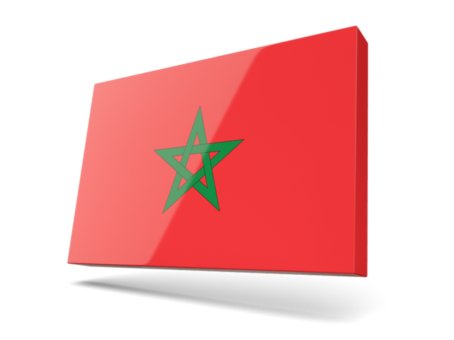 Thin rectangular icon. Download flag icon of Morocco at PNG format