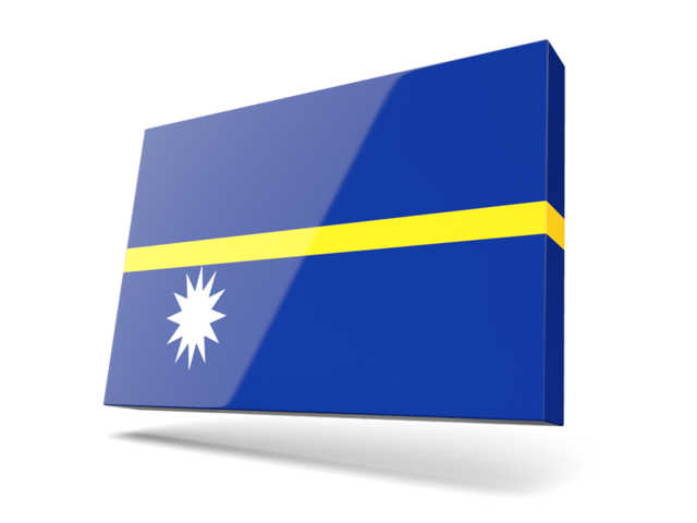 Тонкая прямоугольная иконка. Скачать флаг. Науру