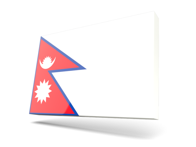 Thin rectangular icon. Download flag icon of Nepal at PNG format