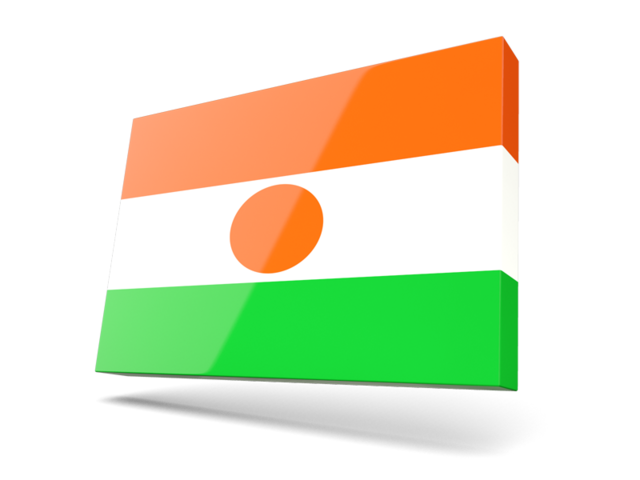 Thin rectangular icon. Download flag icon of Niger at PNG format