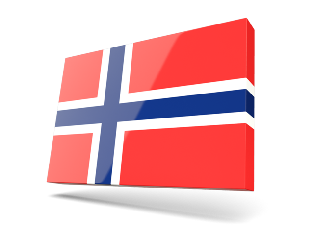 Тонкая прямоугольная иконка. Скачать флаг. Норвегия
