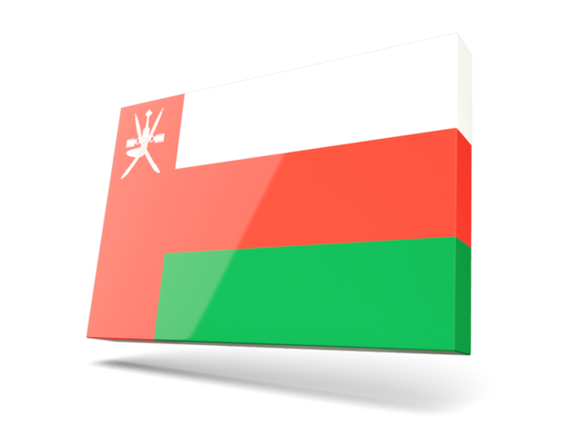 Thin rectangular icon. Download flag icon of Oman at PNG format