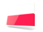 Poland. Thin rectangular icon. Download icon.