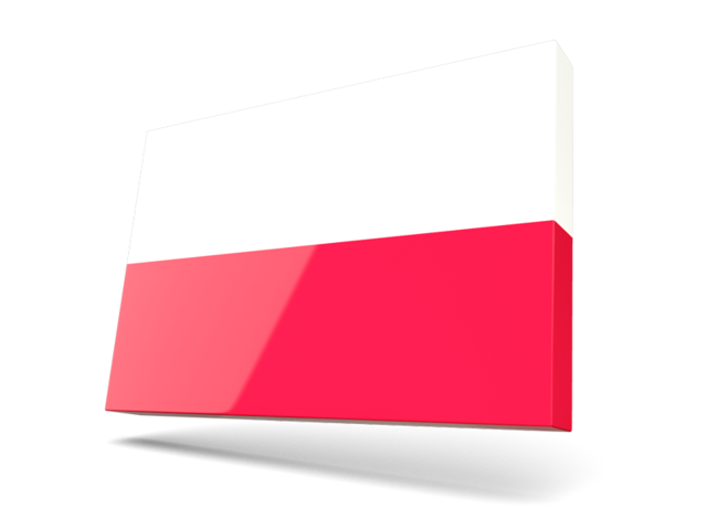 Thin rectangular icon. Download flag icon of Poland at PNG format