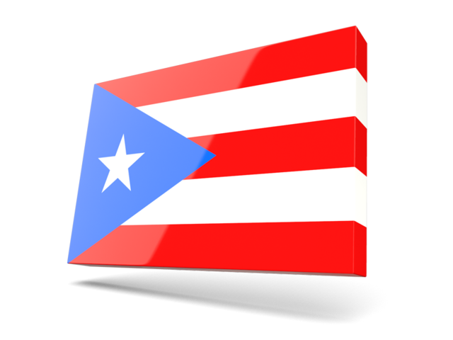 Тонкая прямоугольная иконка. Скачать флаг. Пуэрто-Рико