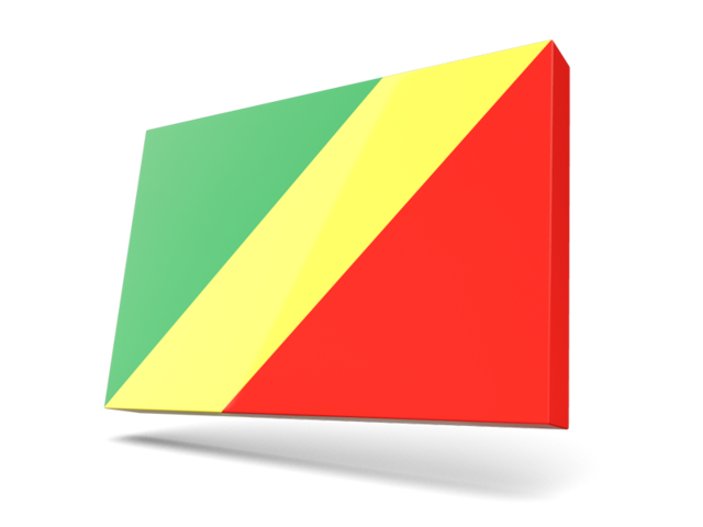 Тонкая прямоугольная иконка. Скачать флаг. Республика Конго