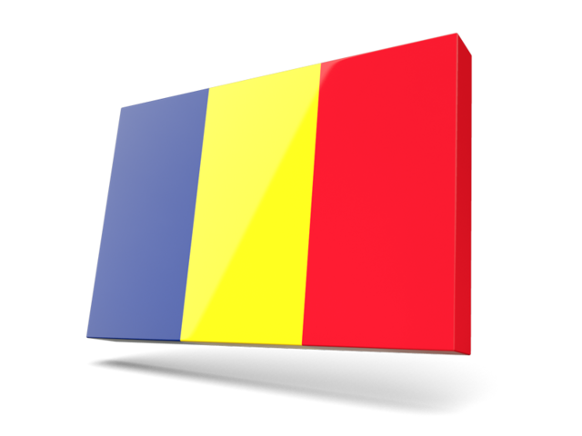 Thin rectangular icon. Download flag icon of Romania at PNG format
