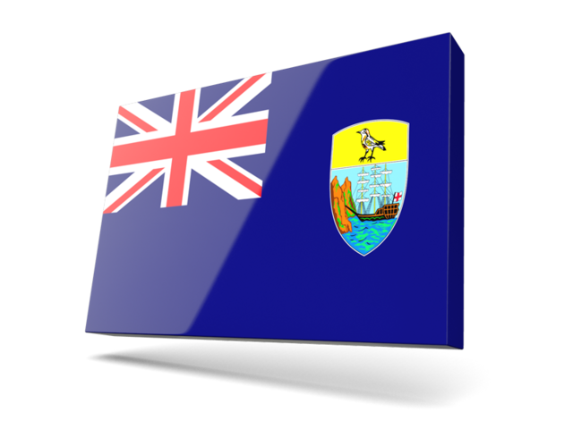 Тонкая прямоугольная иконка. Скачать флаг. Острова Святой Елены, Вознесения и Тристан-да-Кунья