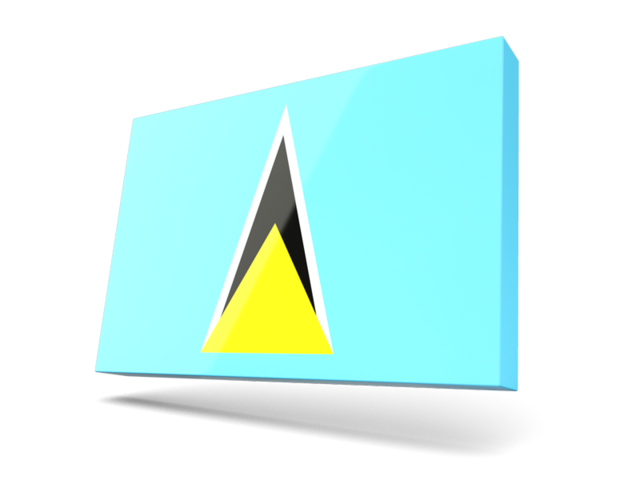 Thin rectangular icon. Download flag icon of Saint Lucia at PNG format