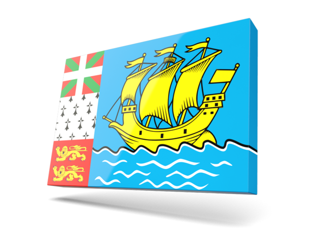 Thin rectangular icon. Download flag icon of Saint Pierre and Miquelon at PNG format