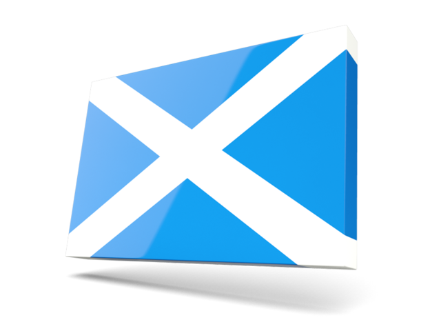 Тонкая прямоугольная иконка. Скачать флаг. Шотландия
