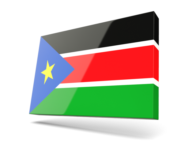 Тонкая прямоугольная иконка. Скачать флаг. Южный Судан