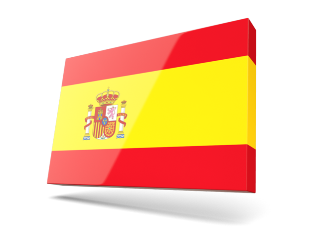 Тонкая прямоугольная иконка. Скачать флаг. Испания