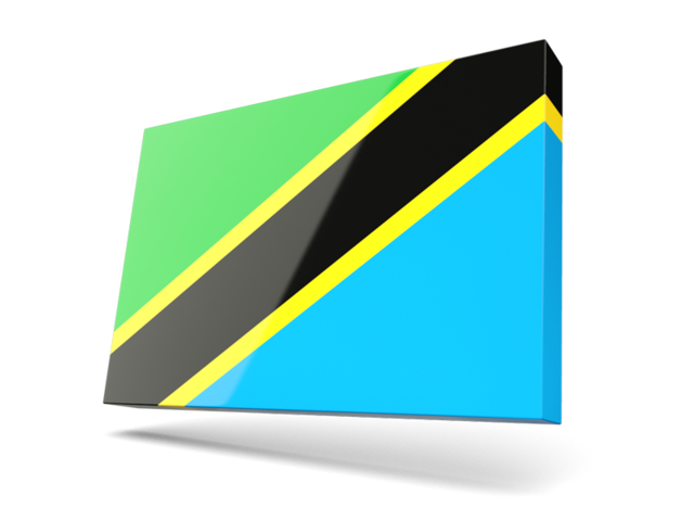 Thin rectangular icon. Download flag icon of Tanzania at PNG format
