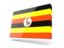 Uganda. Thin rectangular icon. Download icon.