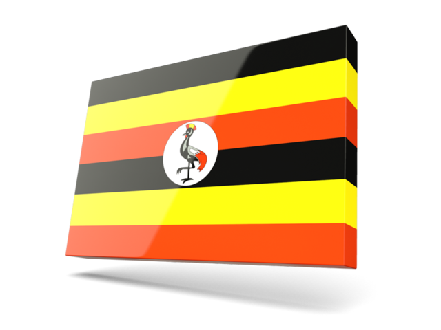 Thin rectangular icon. Download flag icon of Uganda at PNG format