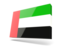 Объединённые Арабские Эмираты. Тонкая прямоугольная иконка. Скачать иллюстрацию.