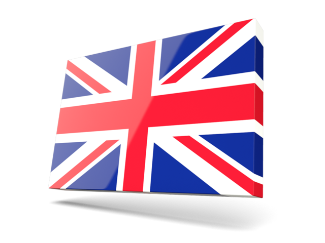 Тонкая прямоугольная иконка. Скачать флаг. Великобритания
