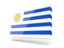 Уругвай. Тонкая прямоугольная иконка. Скачать иллюстрацию.