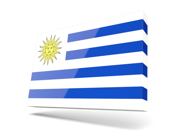 Thin rectangular icon. Download flag icon of Uruguay at PNG format
