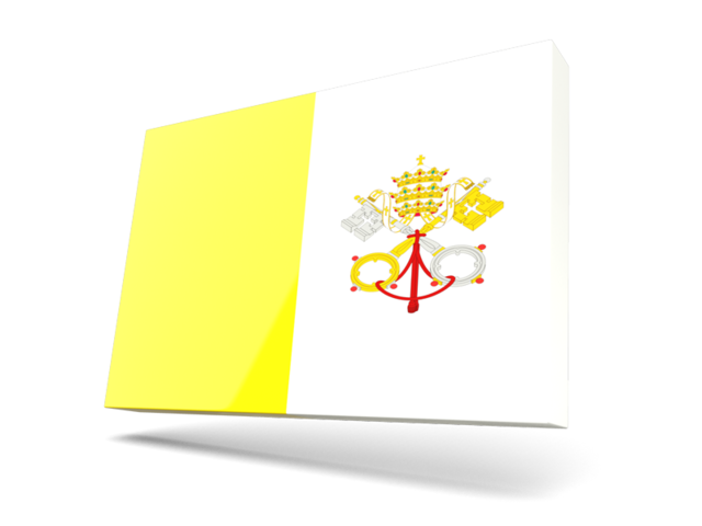 Thin rectangular icon. Download flag icon of Vatican City at PNG format