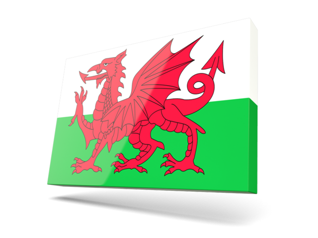 Тонкая прямоугольная иконка. Скачать флаг. Уэльс