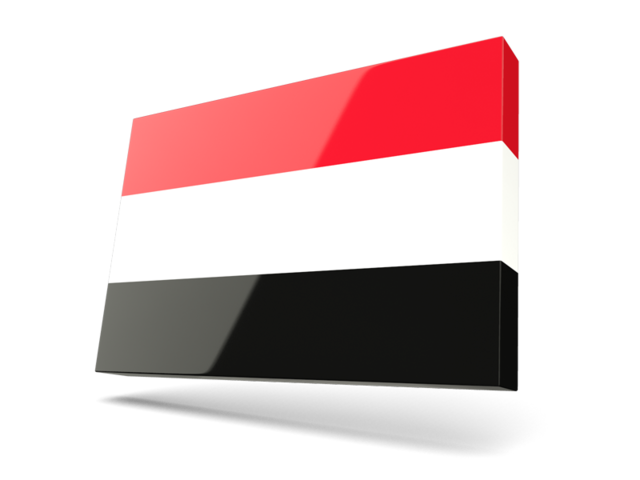Тонкая прямоугольная иконка. Скачать флаг. Йемен