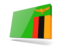 Zambia. Thin rectangular icon. Download icon.