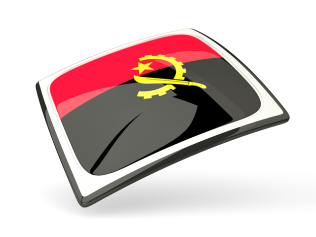 Thin square icon. Download flag icon of Angola at PNG format