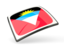 Antigua and Barbuda. Thin square icon. Download icon.