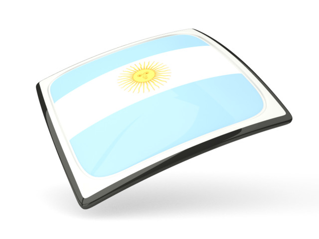 Thin square icon. Download flag icon of Argentina at PNG format