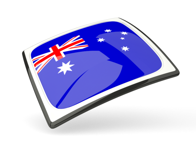 Thin square icon. Download flag icon of Australia at PNG format