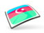 Azerbaijan. Thin square icon. Download icon.