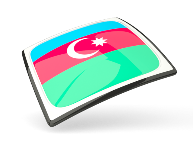 Thin square icon. Download flag icon of Azerbaijan at PNG format