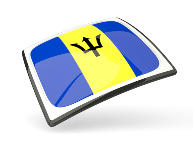 Thin square icon. Download flag icon of Barbados at PNG format