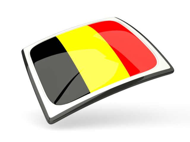 Thin square icon. Download flag icon of Belgium at PNG format