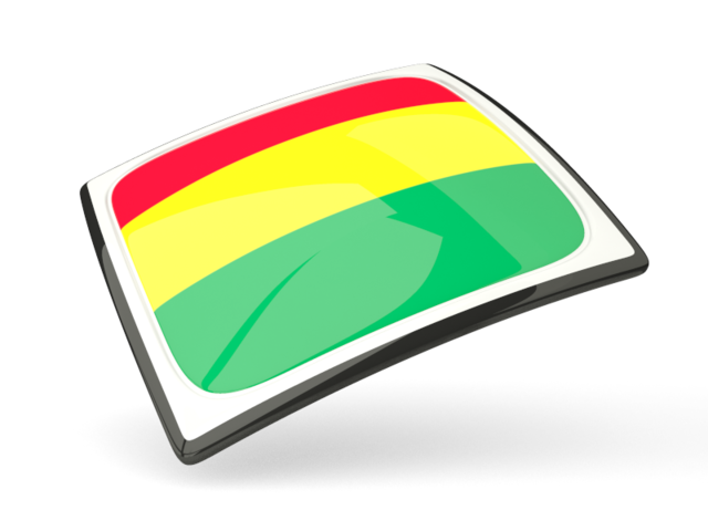 Thin square icon. Download flag icon of Bolivia at PNG format