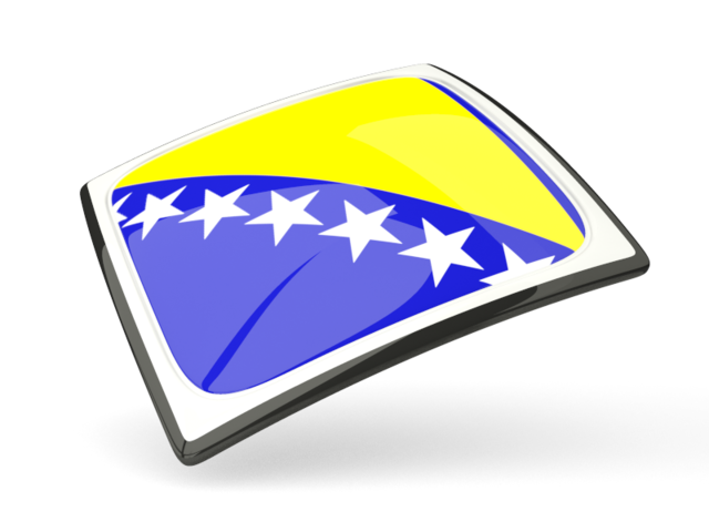 Thin square icon. Download flag icon of Bosnia and Herzegovina at PNG format