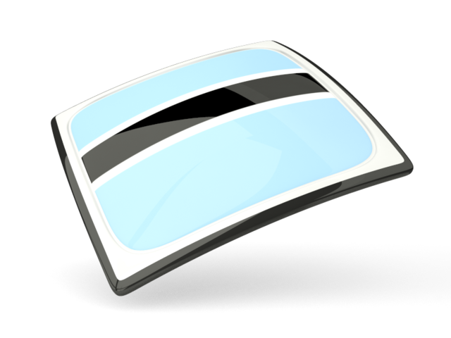 Thin square icon. Download flag icon of Botswana at PNG format