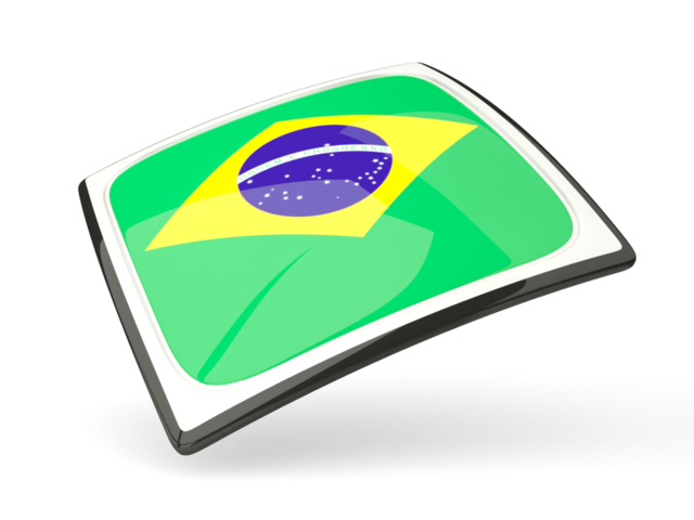 Thin square icon. Download flag icon of Brazil at PNG format