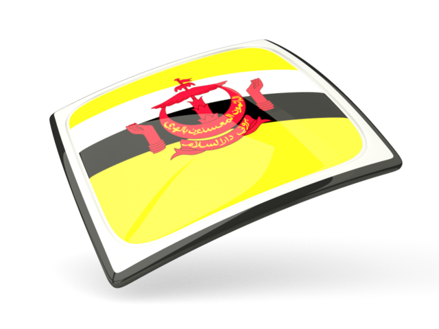 Thin square icon. Download flag icon of Brunei at PNG format
