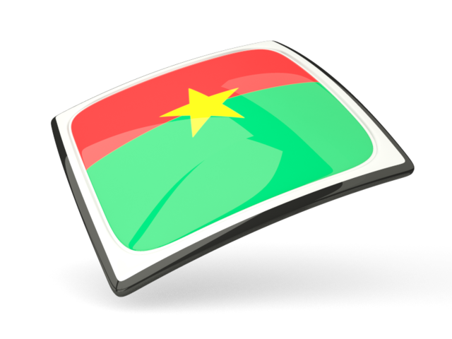 Thin square icon. Download flag icon of Burkina Faso at PNG format