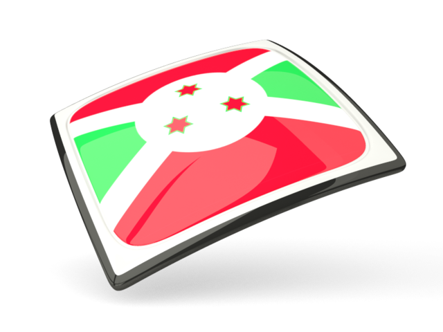 Thin square icon. Download flag icon of Burundi at PNG format